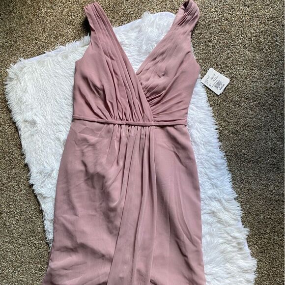 David’s Bridal Chiffon Tank Dress Maxi Maid of Honor Bridesmaid Wedding Formal 8 - Picture 10 of 15